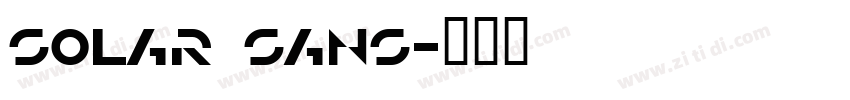 solar sans字体转换
